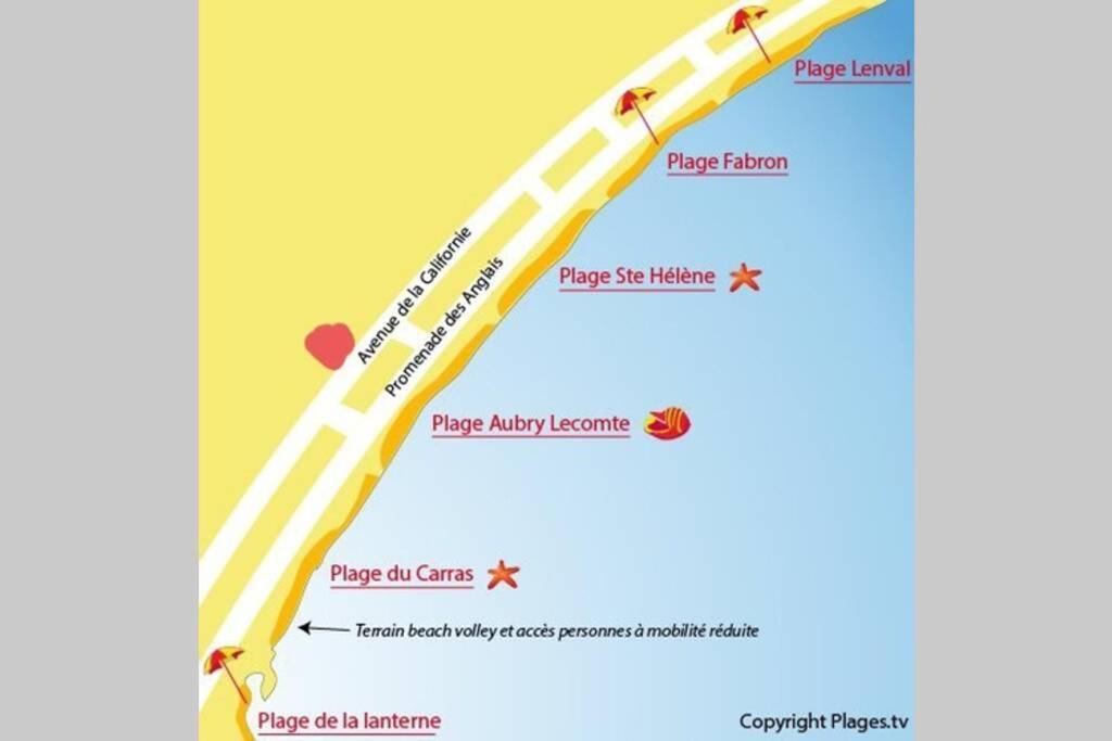 A 50 Metres De La Plage Et De La Promenade Des Anglais Apartment Ница Екстериор снимка